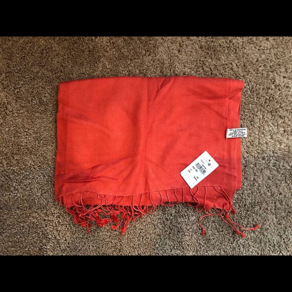 Nordstrom Rack Cashmere and Silk Coral Scarf